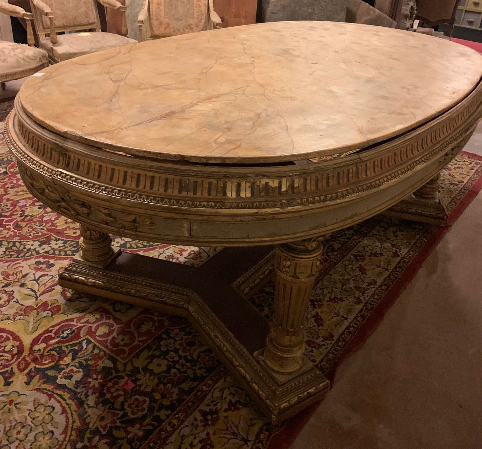 TAV295 - Tavolo in legno, epoca '900, cm L 210 x H 85 x P 120