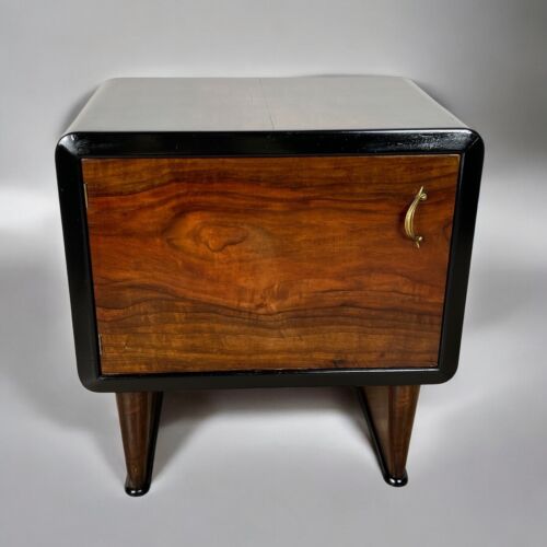 Mesita de noche antigua art déco, mueble vintage modernariato, mesita