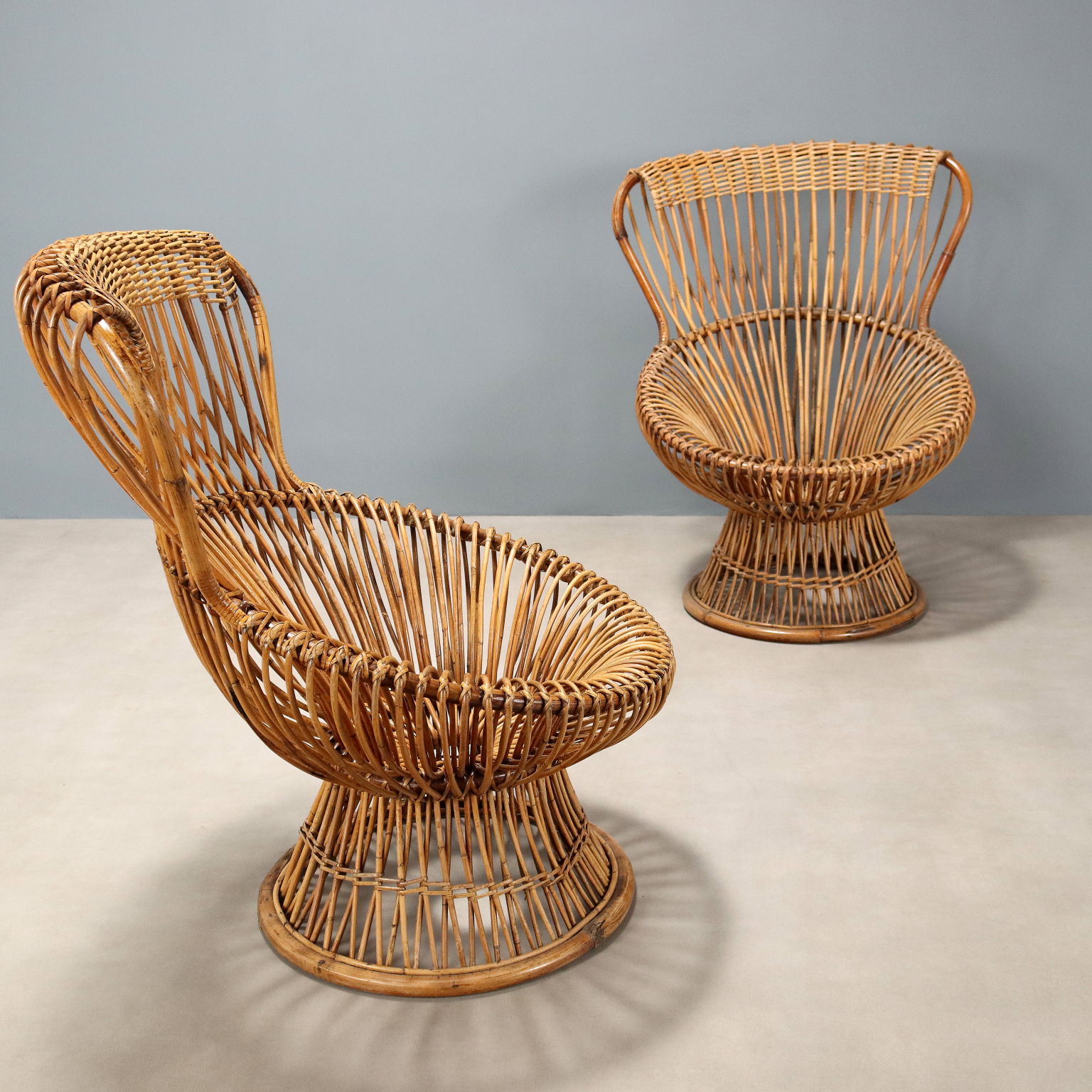 Zwei 'Margherita' Sessel von Franco Albini - Bonacina Produktion 50er-60er Jahre
