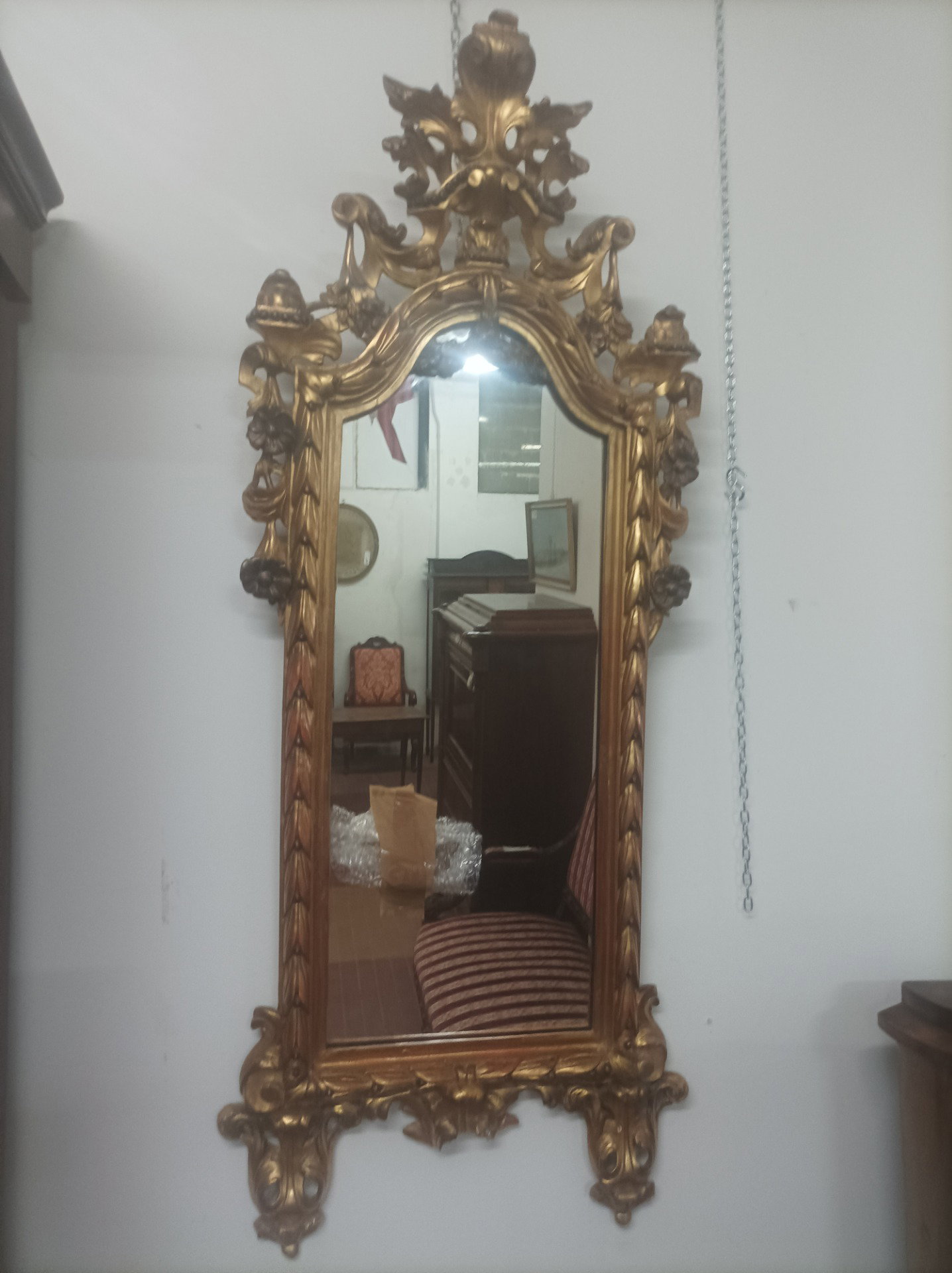 Coppia specchierine in legno dorato di origine italiana epoca 800