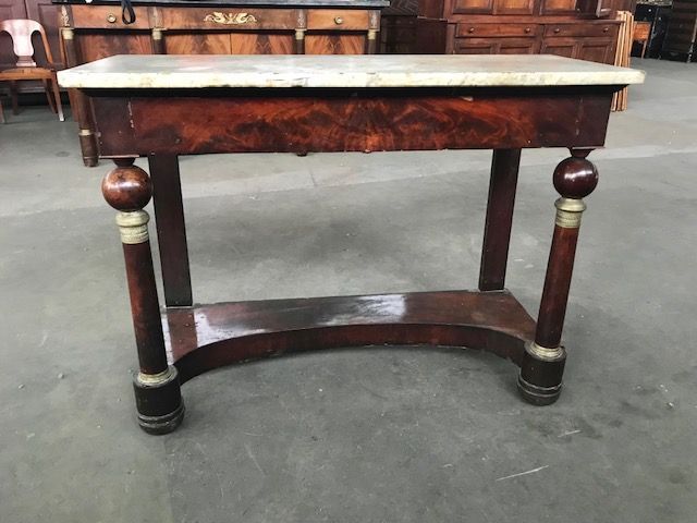Elegante Consolle Stile Impero In Mogano E Piuma - Restaurata (In Corso D'opera)_car 1868