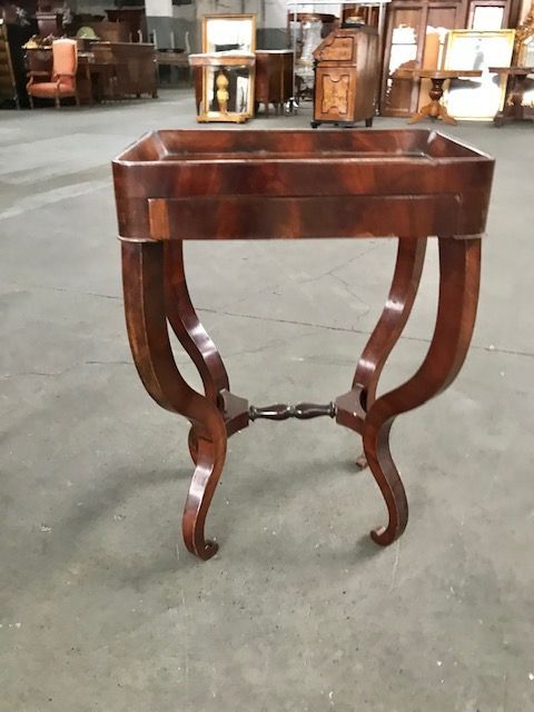 Elegante Tavolino Carlo X a vassoio in Mogano - Restaurato (in corso d'opera)_car 1861