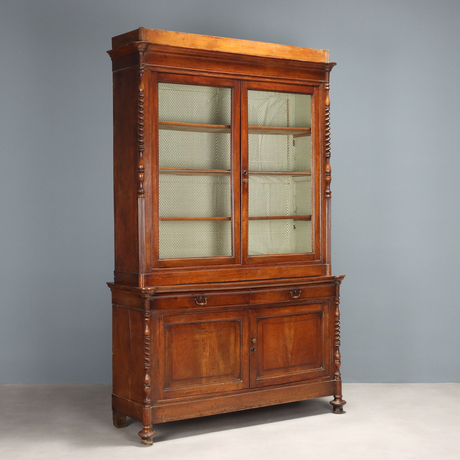 Buffet Charles X Noyer Ancien Tiroirs Portes Italie XIXème Siècle Original