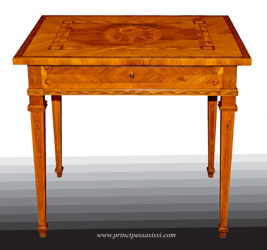Vienna circa 1770. Rare game table in museum-quality condition, of absolute integrity and in original patina, from the classicism period.