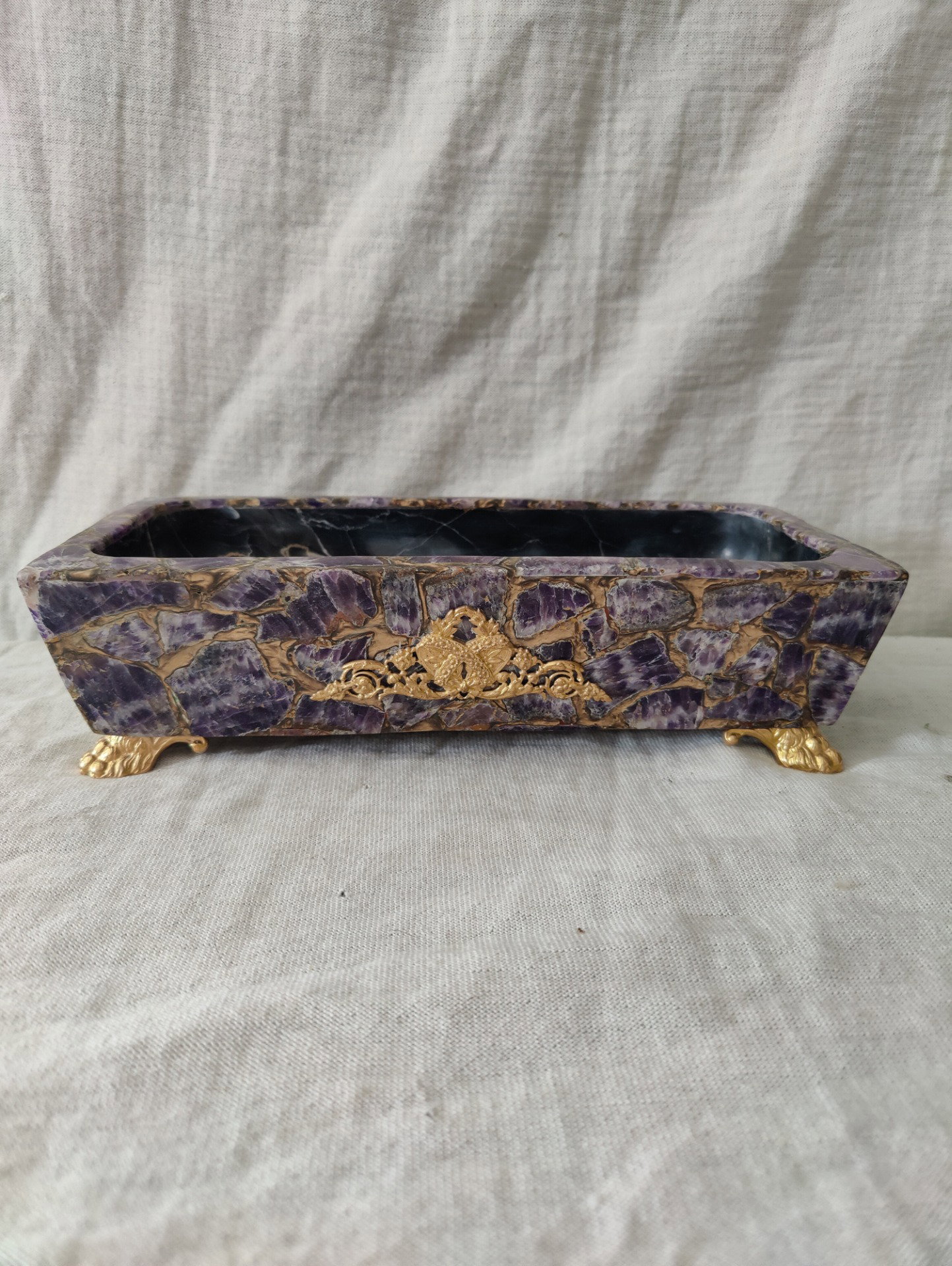 Esclusivo portagioie in marmo calacatta viola - 31 x 25 cm