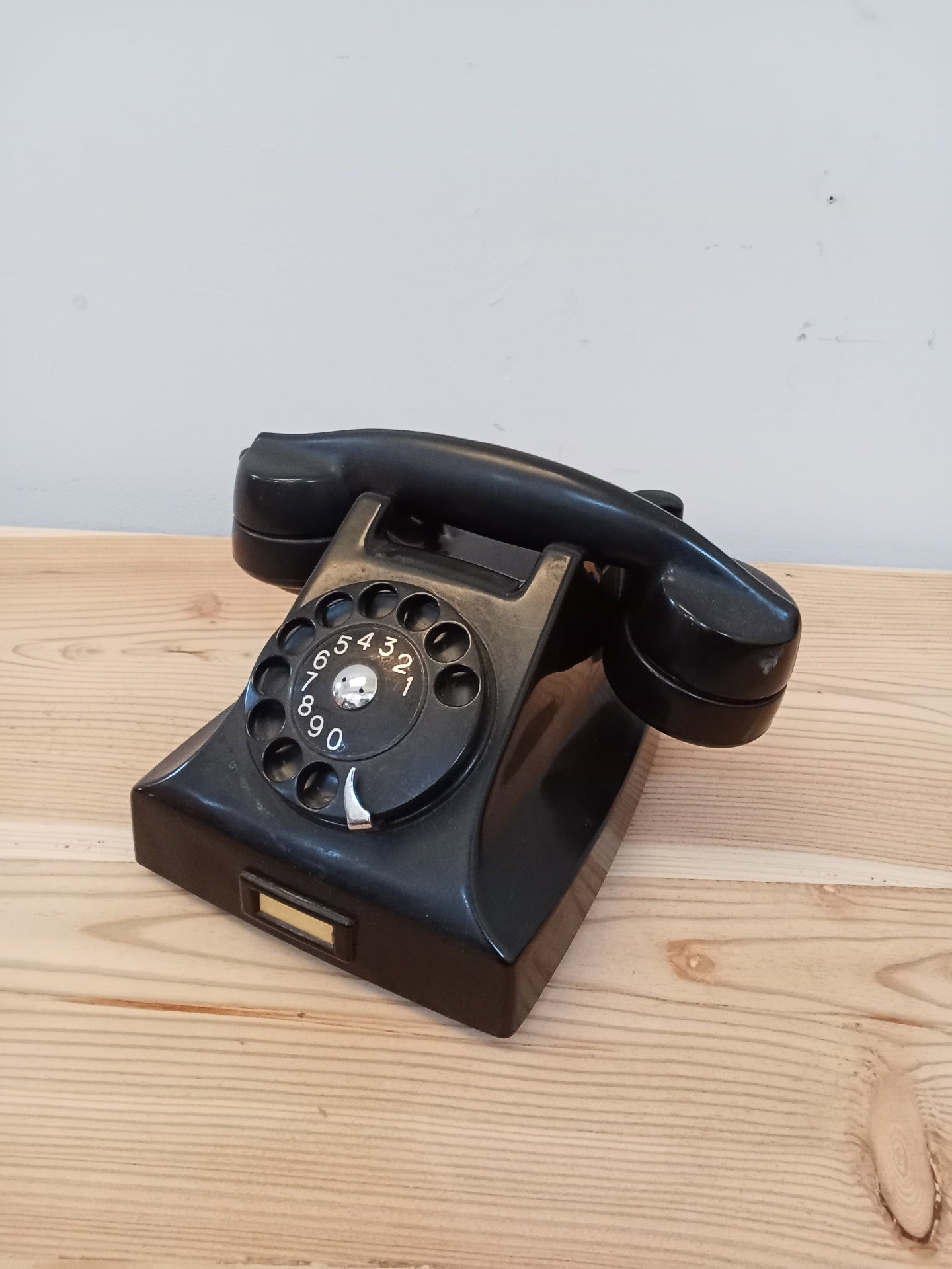 Telefono bachelite nero Siemens anni 40-50 funzionante - apparecchio telefonico