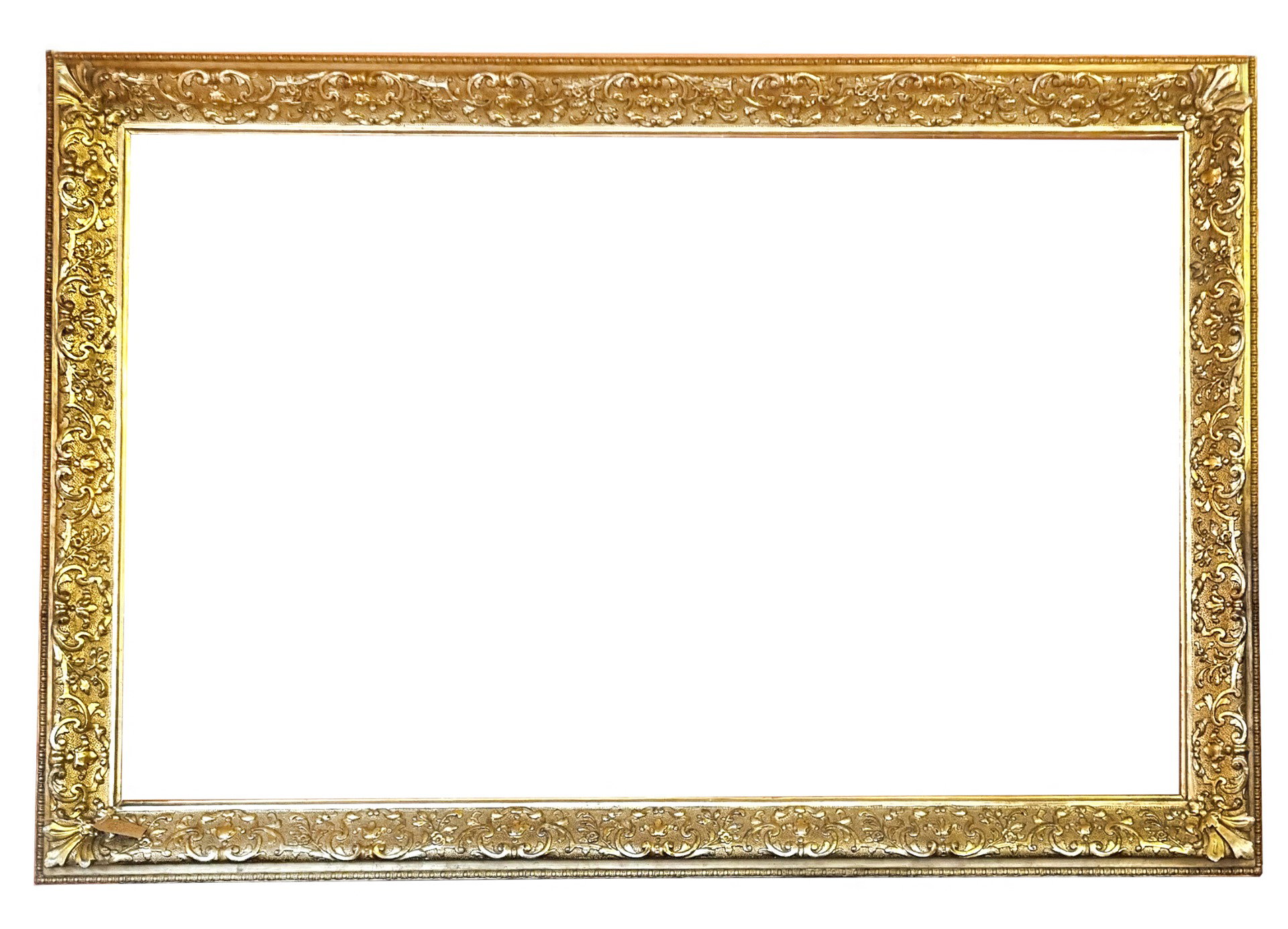 Cornice intagliata e dorata a foglia d'oro