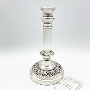 Candelabro antico in argento silver plated candeliere portacandela 