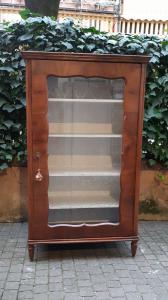 Vetrina antica dell'800 Biedermeier in noce