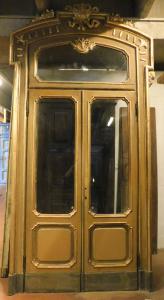 a pts673 - Nr. 4 goldlackierte Türen, Lichtmaß cm 155 x H 330