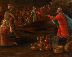 Bottega di Frans Francken il Giovane (Amberes, 1581-1642), La caduta degli egiziani nel Mar Rosso - Foto 6
