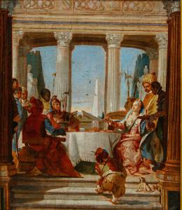 Seguidor de Giambattista Tiepolo, século XVIII, O Banquete de Cleópatra