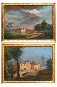 19th Century, Views with Lombard villas and genre scenes - Foto 10