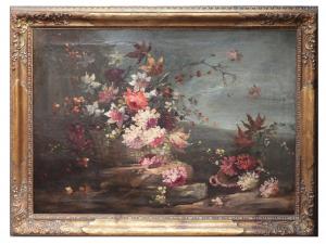Dipinto Antico: Natura Morta con Fiori, '700