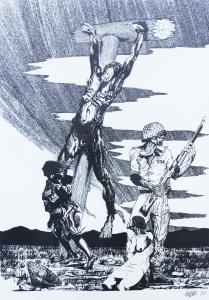 Massimo Zuppelli; Orzivecchi 1939; I drammi del nostro tempo, sue angosce, denunce e sottintese speranze 1970; cinque opere china su cartoncino