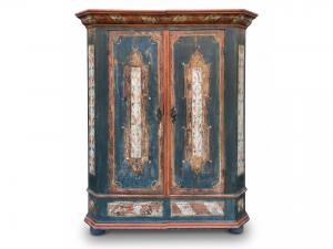 Tyrolean Painted Wardrobe dated 1817