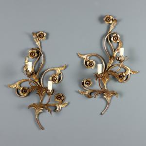 Pair of Italian Wall Sconces, late 19th Century