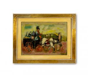 Guido Pajetta (Monza, 1898 - Mailand, 1987) "Der Karren", 1957