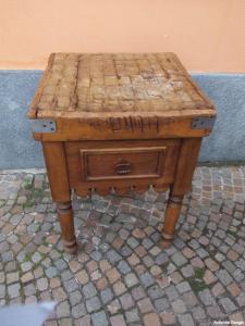 TAVOLO DA MACELLERIA FRANCIA EPOCA PRIMI 900 cm 60x60xH82 - Foto 8