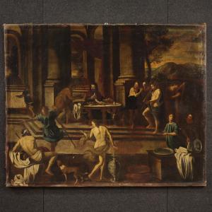 Großes italienisches Gemälde des 17. Jahrhunderts, Gastmahl des Herodes