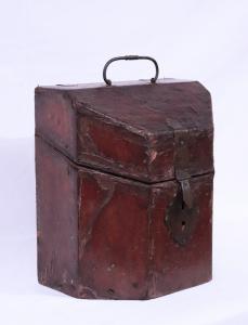 Caixa de talheres em couro, século XVII