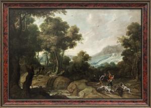 Jan Wildens (Anversa 1586 1653) Caccia all’orso, olio su tela