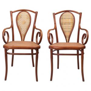 Paar Thonet Hochlehner Stühle - M/873.