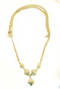Collana in oro smeraldi e diamanti
