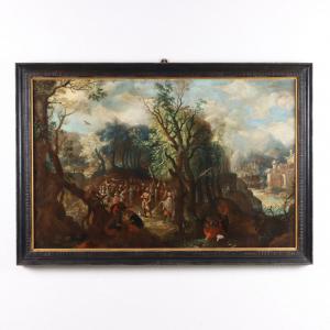 Gemälde Die Predigt Johannes des Täufers