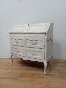 Escrivaninha com aba em estilo shabby chic - secretária - penteadeira - meados do século XX