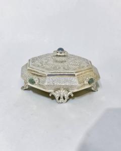  Scatola in Argento con Pietre Dure  - Italia Inizio XX Secolo  - Foto 6