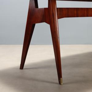 Tavolo Anni '50-'60 con Piano in Vetro Retro Trattato - Foto 6