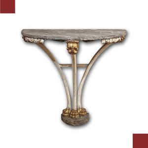 PAINTED WOOD CONSOLE SECOND HALF OF THE 18TH CENTURY