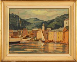 Luigi Bassano (1900 1989) Camogli, oil on cardboard, signed lower right