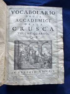 VOCABOLARIO DEGLI ACCADEMICI DELLA CRUSCA 1741 - Foto 10