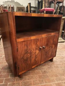 Credenza art déco em nogueira e raiz de nogueira