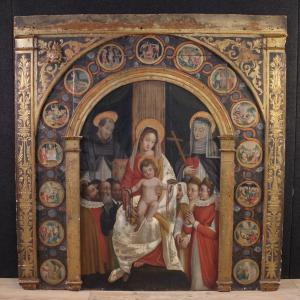 Great 16th-century Italian painting on panel, Sacred Conversation