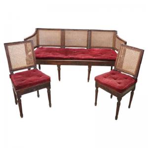 Conjunto de sala de estar estilo Luís XVI do século XVIII. PREÇO NEGOCIÁVEL
