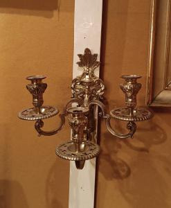 PAIR OF BRONZE SCONCES SECOND HALF XIX CENTURY - Foto 5
