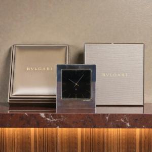 BVLGARI - Orologio da Tavolo In Argento Sterling - Italia Anni 90 