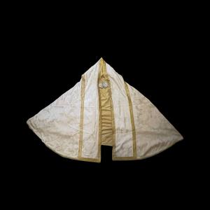 Priestly sacred vestment Pluvial with silver clasp.