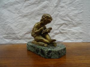 Scultura in bronzo e marmo Charles Gabriel Lemire XIX sec. Francia