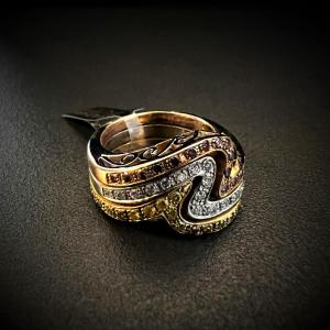 Anello  con  Diamanti  FANCY  rosa,  gialli  e  bianchi  - Foto 5