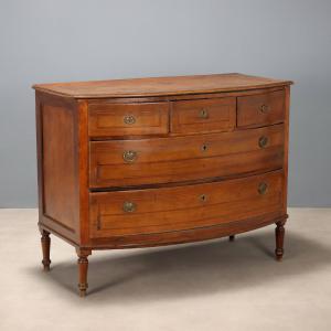 19th Century Italian Walnut Demi-Lune Chest of Drawers