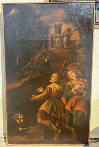 Olio su tela. Scuola del XVII secolo.