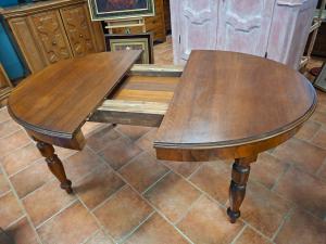 Large extendable oval walnut table - Foto 5