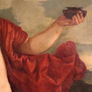 Tableau italien ancien L'Amour sacré du 19ème siècle - Foto 7