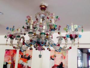 Venezianischer Gondel-Kronleuchter aus Murano-Glas
