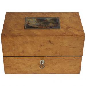 Antike italienische Schatulle mit Miniatur - O/3321