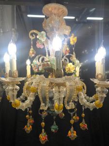 Murano-Glaslüster mit 8 Flammen